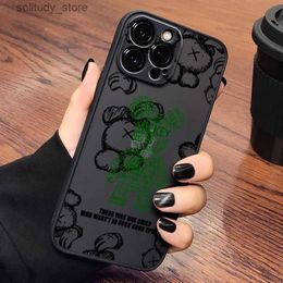 Cell Phone Cases Luxury Cool Mouse Bear for iPhone 15 Ultra 14 13 12 11 Mini XS XR X 8 7 Pro Max Plus Matte Transparent Phone Case Q240408