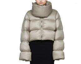 Women Windproof High Collar Warm Loose White Duck Down Jacket 2020 Fashion Short Winter Jacket Coat Female Feather Parka Ls17116983590