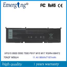 Batteries 11.4V 86Wh 69KF2 Laptop Battery For Dell Alienware M15 M17 R3 2020 P87F P45E XPS 15 9500 Precision 5550 Inspiron 7500