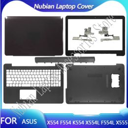 Cases Newl For ASUS X554 F554 K554 X554L F554L X555 F555 Laptop LCD Back Cover/Front Bezel/Hinges/Palmrest/Bottom Case black