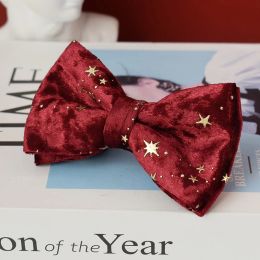 Red wine Collar Personalised Velvet Quality Fabric For Small, Medium Large Dog Custom Metal Parts Pet Accessory Star 03