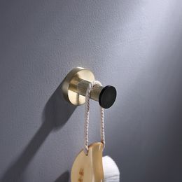 Brushed Gold Matte Black Bathroom Hardware Wall Mount Toilet Brush Holder Robe Hook Toilet Roll Paper Holder Towel Ring