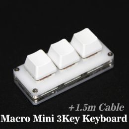 Keyboards OSU! Keyboard Games 3 Key White Macro Short Keyboard Macro keycap Self setting USB Programmable Mechanical Keyboard red / blue