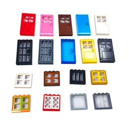 5PCS MOC Door Window Building Blocks Compatible City Friends Parts House Architecture Assemble Classic Mini Bricks Kids DIY Toys