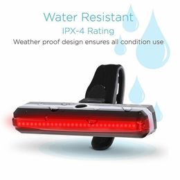 NEW 300 Lumens IPX6 Waterproof 6 Flashing Modes Bicycle 26 COB LED USB Charging Warning Rear Lights Bike Led Tail Light Supplies