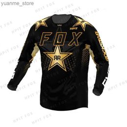 Cycling Shirts Tops 2022 New Motocross Downhill Jersey MX Cycling Mountain Bike DH Maillot Ciclismo Hombre Quick Dry Jersey Racing Hpit Y240410Y2404184INB