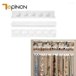 Hooks 9Pcs Wall Mounted Adhesive Storage Organizer Display Jewelry Hook Holder For Necklace Earrings Ring Scarf Hangers Jewellery Rack