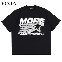 Men Tshirt Oversized Cotton Star Y2k Streetwear Harajuku Short Sleeve Tee Tops Graphic Vintage Aesthetic Korean Fashion Clothing 240410