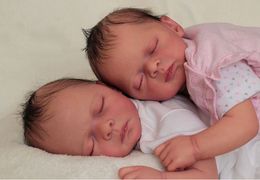 NPK 20Inch Clearance Lifelike Reborn Doll Kit Twins Pia & Maditha with Bodies unfinished Doll Parts