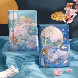 Notebooks Chinese Style Notebook Colourful Inside Page Diary Notebook Girls Beautiful Hardcover Diary Book Handbook Cute Gift Stationery