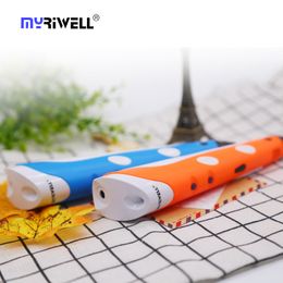 myriwell 3d pen 3d print pen rp-100a Drawing Pen With 20 Color ABS filaments 3 D pen free pattern and pen stand fast shipping