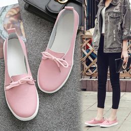 Walking Shoes Fashion Sneakers Women Casual Loafers Woman Flats Split Leather Cowhide High Quality Plus Size 44 Ladies Female