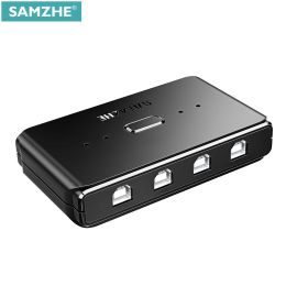 Hubs SAMZHE 4 Ports USB2.0 Hub USB Switch Printer Sharer Two Computers Share A usb Device 4 in 1out USB Splitter