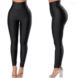 Women's Pants Women Oil Glossy Stretchy Leggings Shiny Metallic Skinny Bodycon For Gym Yoga Dance Running Cycling Sports