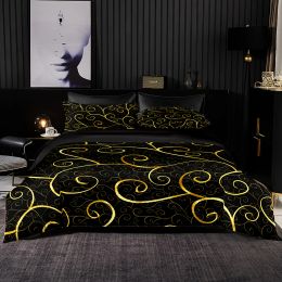Minimalist Style Bedding Set Duvet Cover 240x220 With Pillowcase Black 200x200 Quilt Cover Twin Queen King Size Bed Sheet Set