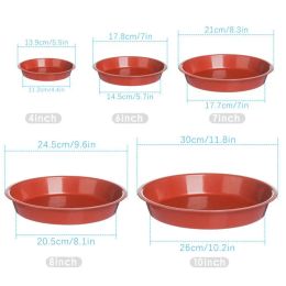 Plant Saucer 4/6/7/8/10'' Drip Trays Saucers Indoor Outdoor Round Flower Pot Trays Garden Balcony Flower Pots Trays