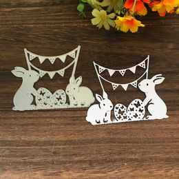 Easter Label Tag Garland Metal Cutting Dies Stencil Scrapbooking DIY Album Stamp Paper Card Embossing Decor Craft New for 2021