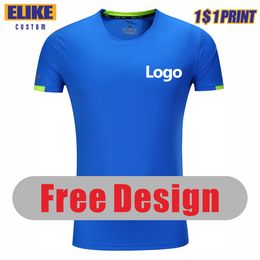 ELIKE Round Neck Quick-Drying Sport T Shirt Print Logo Embroidery Personal Design Brand Custom Men Women Clothing Polyester Tops