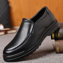 Leather Shoes for Men Dress Slipon Plus Size Office Formal Male Wedding Party Casual Business Oxfords 240407
