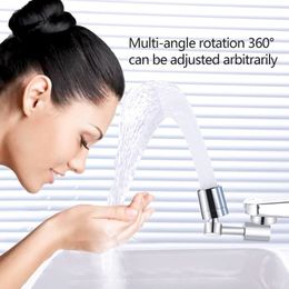 1080 Degree Universal Robotic Arm Swivel Water Tap Aerator Bathroom Faucet Bubbler Spout for Bathroom Kitchen Prevent The Splash