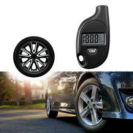 Car Tyre Pressure Monitor Auto Digital Portable Tyre Air Metre Gauge Manometer Barometers Tool LCD Display Adapter With Keychain