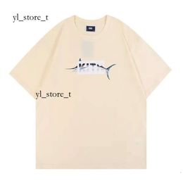 2024 Summer Mens Designer T Shirts Trends Brand KITH T Shirts Rabbit Paper Cutting Spider Print Round Neck Loose Casual Cotton T-shirt Men and Women Graphic Tee 7683