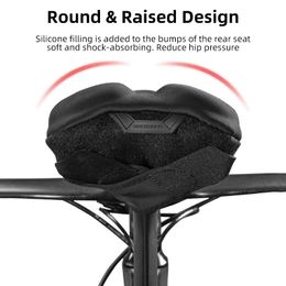 ROCKBROS Bicycle Saddle Cover Gel Liquid Silicones Hollow Comfortable Soft Memory Sponge Seat Cover MTB Road Bike Accessories