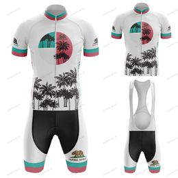 New California Cycling Jersey Set Maillot Ciclismo Hombre Team Cycling Clothing MTB Bike Suit Bib/Shorts Breathable Gel Pad