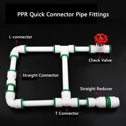 PPR Quick Fitting RO Water Elbow Plastic Pipe Coupling Connector PPR Hot-melt Free Quick Joint 20mm 25mm 32mm