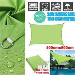 4x6M Oxford Rectangle visor Sun Shade sail pool cover Sunscreen awnings outdoor waterproof sail shade cloth gazebo canopy