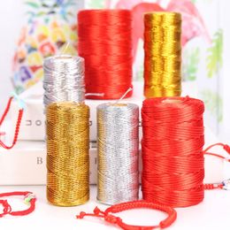 100M/Roll Gold Silver Wire Tag Line Cord Thread String Rope Bead Wires For DIY Handmade Braided Gift Packaging Line