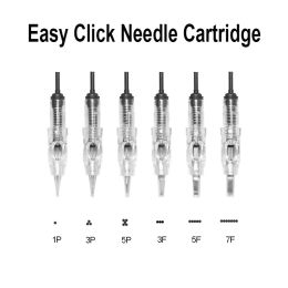 10pcs/lot 1RL Tattoo Needle Disposable Sterilised Permanent Makeup Cartridge Needles Tips For Eyebrow Lip Agulha Easy Click