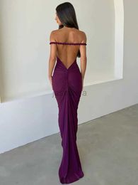 Urban Sexy Dresses Mozision Elegant Backless Sexy Maxi Dress For Women Strapless Sleeveless Evening Dresses Femme Fashion Club Party Long Dress 24410