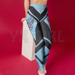 YX GIRL Women's For Girl Native 3D Printed Leggings Sexy Elastic Female Skinny Leggings Gothic Yoga Leggings