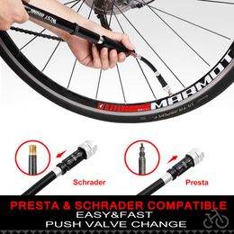 WEST BIKING Aluminum Alloy Bicycle Pump 120 PSI Bike Air Pump Schrader Presta Valve For MTB Road Bicycle Tire Inflator Bike Pump