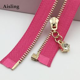 45/60cm High-Grade Metal Zipper Top Quality Open End Zippers For DIY Sewing Bags Down Jacket Skirt Clothing Accessories D628