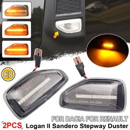 LED Dynamic Side Marker Light Arrow Turn Signal Blinker Lamps For Dacia Logan 2 Sandero 2 Duster 2 Renault Stepway