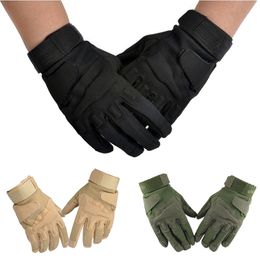 Newly Gloves Men Military Full Finger Glove Tactical Airsoft Hunting Riding Cycling Gloves Outdoor Glove Black Guantes Ciclismo