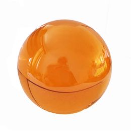 80mm Amber Wooden Stand Quartz Crystal Ball Magic Sphere Fengshui Glass Lucky Ball for Birthday Gifts