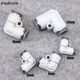 Pneumatic Fitting PV Degree Elbow Pneumatic Quick Fitting Plastic 4mm 6mm 8mm 10mm Air Parts Pipe Push In Water Quick Connectors