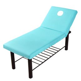 Pure Color Massage Table Bed Fitted Sheet Elastic Full Cover Rubber Band Massage SPA Treatment Bed Cover with Hole Sabanas