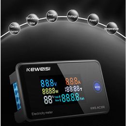 KWS-AC300 Digital Voltmeter AC 50-300V Voltage 45-65Hz Power Energy Metre LED AC Wattmeter 0-100A Detector 40% Off