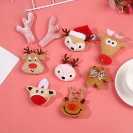 10pcs/lot DIY Handmade cute chrismas dolls Padded Patches Appliques For Clothes Sewing Supplies DIY Hair Decoration