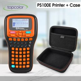 Printers Portable Label Printer PS100E Adhesive Sticker Labelling Machine with Printer Case Similar as Brother PTouch H110 PTH110 Printer