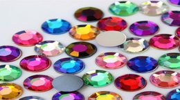 200pcs 8mm Round Rhinestones Flat Back Acrylic Gems Crystal Stones Non Sewing Beads for DIY Jewelry Clothes ZZ7594255187