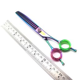 Top Quality Professional 9CR 7 Inch Pet Dog Grooming Scissors Curved Shears Dense Shark Thinning rate 60% 30%