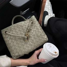 Womens Bottegs Venets Classic New Bags Andiamo Tote Lady 2024 Bag Metal Rope Portable Buckle Woven Totes Leather Shoulder Large Capacity C9C1