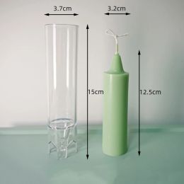 3D Peaked Cylinder Candle Mould DIY Handmade Cylinder Candle Making Supplies Acrylic Plastic Mould Kit Home Decor Gift
