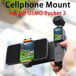 Accessories Extension Bracket for DJI Pocket 3 Mobile Phone Fixing Holder Body 1/4 Connexion Fixing Storage Space Clip Stand for Pocket 3