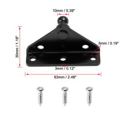 X Autohaux 2 Set 10mm ar Ball Studs Gas Shock Struts Mounting Brackets Connector for Gas Spring End Fitting Shocks 63x30x38mm